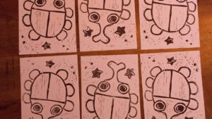 Bug Friend Lino Print