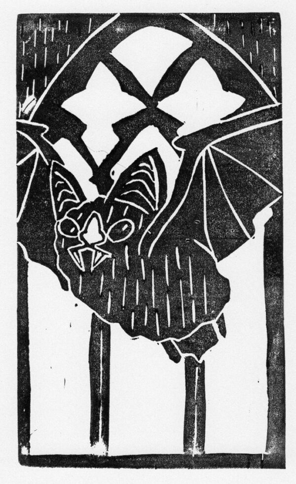 Vampire Bat Lino Print